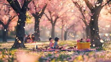 Picnic in Spring Bloom photo