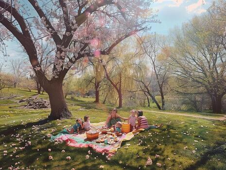 Picnic in Spring Bloom photo
