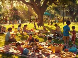 Childrens Day Outdoor Picnic photo