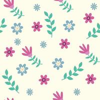 Seamless flower pattern design . Floral print for fabric vector