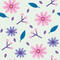 Seamless flower pattern design . Floral print for fabric vector