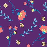 Seamless flower pattern design . Floral print for fabric vector