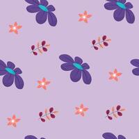 Seamless flower pattern design . Floral print for fabric vector