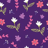 Seamless flower pattern design . Floral print for fabric vector