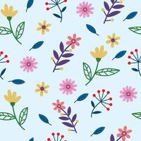 Seamless flower pattern design . Floral print for fabric vector