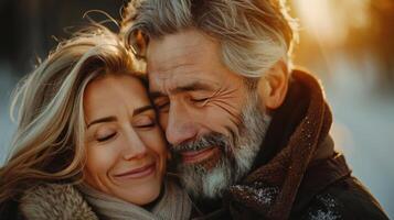 Man and Woman Embracing Each Other photo