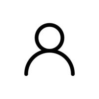 User icon, simple design vector
