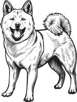 Akita dog clipart, Akita black vector