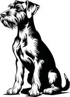 airedale terrier perro clipart, airedale terrier negro vector