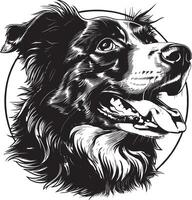 Australian Shepherd dog clipart, Australian Shepherd black vector