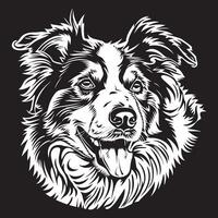 Australian Shepherd dog clipart, Australian Shepherd black vector