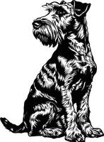 airedale terrier perro clipart, airedale terrier negro vector