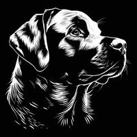 Labrador Retriever dog clipart, Labrador Retriever black vector