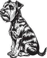 airedale terrier perro clipart, airedale terrier negro vector