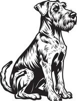 airedale terrier perro clipart, airedale terrier negro vector