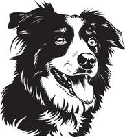 Australian Shepherd dog clipart, Australian Shepherd black vector