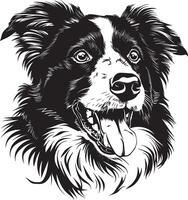 Australian Shepherd dog clipart, Australian Shepherd black vector