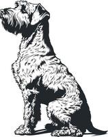 airedale terrier perro clipart, airedale terrier negro vector