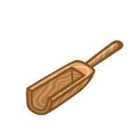 Bulk food scoop empty, cartoon style illustration vector