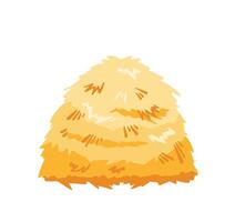 Haystack with hay colored cartoon symbol. illustration vector