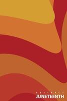 Abstract background design with Juneteenth theme, with wavy patterns. vector