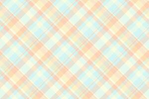 Close-up plaid textile texture, free background fabric tartan. Wide pattern seamless check in light and white colors. vector