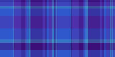 Oilcloth plaid pattern, 1950s texture background seamless. Halftone check tartan textile fabric in blue and indigo colors. vector