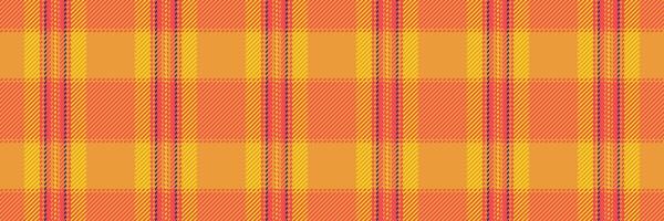 Heritage tartan seamless pattern, mockup textile texture fabric. Printing background plaid check in red and orange colors. vector