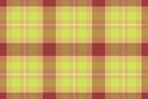 Contemporary fabric texture, square seamless check tartan. Towel background plaid textile pattern in amber and lime colors. vector