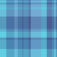 Merry christmas plaid seamless tartan, frame pattern background fabric. Cotton textile texture check in cyan and blue colors. vector
