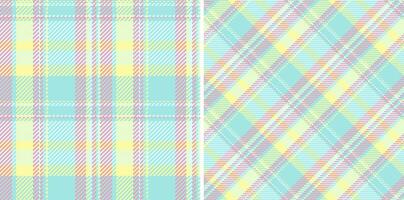 Plaid seamless tartan of textile fabric with a check background texture pattern. vector