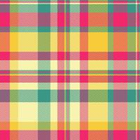 Patterned seamless pattern background, baby tartan textile plaid. Britain check texture fabric in yellow and teal colors. vector