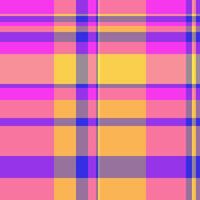 Factory plaid tartan seamless, halftone fabric textile background. Father check pattern texture in red and violet colors. vector