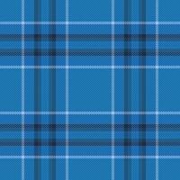 Business check plaid background, national pattern seamless textile. Hounds fabric tartan texture in cyan and blue colors. vector