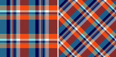 Pattern check background of texture tartan with a seamless fabric textile plaid. Set in retro colors. Stylish living room and bedroom decor. vector
