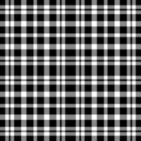 Plaid seamless pattern in black white. Check fabric texture. textile print. vector