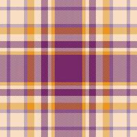 Plaid check pattern. Seamless fabric texture. Tartan textile print. vector