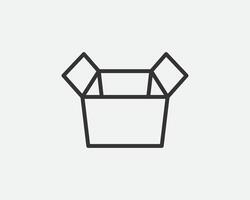 Delivery packaging icon. Cargo cardboard box icons. Carton package sign from line geometric shapes. vector