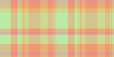 Flowing tartan texture check, robe seamless background. Subtle plaid fabric pattern textile in orange and light colors. vector