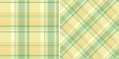 Fabric tartan texture of pattern check with a textile seamless plaid background. Set in earth colors for stylish duvet cover designs. vector