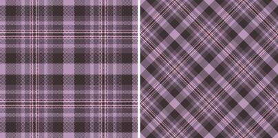 Tartan check seamless of textile pattern with a background plaid fabric texture. Set in night colors for stylish picture ideas for fashion inspiration. vector