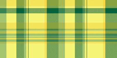 Advertisement seamless textile, skirt fabric texture plaid. Fashioned pattern tartan background check in yellow and mint colors. vector