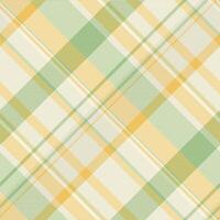 Birthday tartan textile, poster background check pattern. Fibrous plaid texture seamless fabric in light and beige colors. vector