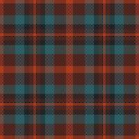 Refresh seamless tartan check, front textile plaid. Soft pattern background fabric texture in red and dark colors. vector