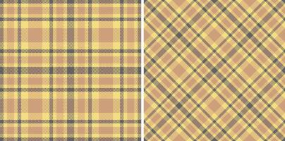 Pattern check fabric of background plaid textile with a seamless tartan texture. Set in coffee colors. Herringbone patterns in fashion and design. vector