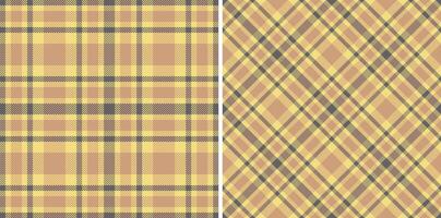 Pattern check fabric of background plaid textile with a seamless tartan texture. Set in coffee colors. Herringbone patterns in fashion and design. vector