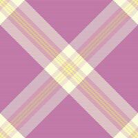 Knit seamless background pattern, checkered fabric textile . Thread texture check tartan plaid in pink and light colors. vector