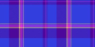 Room pattern plaid texture, coloured textile tartan . Diagonal seamless check fabric background in blue and violet colors. vector