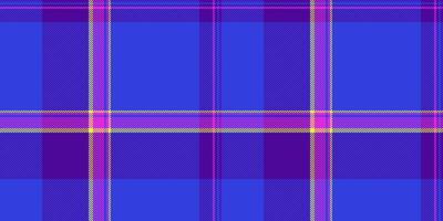 Room pattern plaid texture, coloured textile tartan . Diagonal seamless check fabric background in blue and violet colors. vector