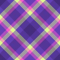 Texture plaid seamless of pattern check textile with a fabric tartan background. vector